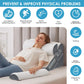4PCS Bed Wedge Pillow for Headboard, Adjustable Wedge Pillow for Sleep Apnea, 23” Wide Triangle Pillow Wedge Set for After Surgery, Acid Reflux Relief, Snoring, Neck&Back Support, White/Grey