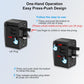 Universal Travel Adapter, PD 35W 7 in 1 International Power Plug Adapter with 7.0A 4 USB-C and 2 USB-A Fast Wall Charger, Worldwide AC Outlet for US Europe UK AUS (Black+Silver)
