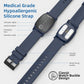 EmeTerm Explore FDA-Cleared Anti-Nausea Wristband IP67 Waterproof Morning Motion Sickness Relief Band Rechargeable Classic Strap Design Drug Free Non-drowsy Without Side Effects Navy Blue