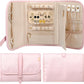 Voova Travel Jewelry Holder Organizer Case, Large Jewelry Storage Bag for Women Girls, Foldable Traveling Jewellery Pouch Roll for Necklaces Rings Earrings Bracelets, Light Pink