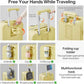 mixi Large Checked Luggage with Cup Phone Holder and Charger Hard Shell Suitcases with Spinner Wheels, 26 Inch Lark Yellow