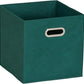 Household Essentials 6 ct Open Fabric Cube Storage Bins, Forest Green