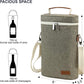 ZORMY 2 Bottle Insulated Wine Carrier Bag for Travel, Wine Carrier Tote Cooler Bag with Shoulder Strap & Corkscrew Opener, Perfect Wine Lover's Gift, Great for Picnics and Outdoor Entertaining