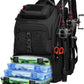 Fishing Tackle Backpack,40L Tackle Bag with 2 Rod Holders,Water-Resistant Large Storage Fishing Gear and Equipment(Black)