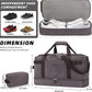 ZOMFELT Travel Duffle Bag for Men Women, Waterproof Canvas Overnight Duffel Bag with Removable Dividers & Shoe Compartment, Carry On Weekender Gym bag, Multi-Pocket & Vintage Design (Washed Grey) - Roamly