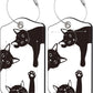 Luggage Tags for Suitcase Black Cats 2 PCS Leather Travel Luggage Tag with Stainless Steel Loop Name ID Label Privacy Cover for Women Men Travel