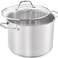 Guy Fieri's Flavortown 8-Quart Stainless Steel Stock Pot with Tempered Glass Lid - Kitchen Cookware with Tri-Ply Base, Oven & Dishwasher Safe, Compatible with Induction, Gas & Electric Stovetops