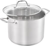 Guy Fieri's Flavortown 8-Quart Stainless Steel Stock Pot with Tempered Glass Lid - Kitchen Cookware with Tri-Ply Base, Oven & Dishwasher Safe, Compatible with Induction, Gas & Electric Stovetops