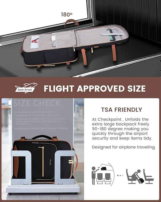 LOVEVOOK 50L Travel Backpack for Women & Men, Airline Approved Carry On Luggage with 3 Packing Cubes, TSA Overnight Bags, Waterproof Personal Item Bag, Weekender Essentials Backpacks fits 17" Laptop