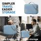 Lanola Electronic Accessories Case,Electronics Travel Organizer, Portable Double Layer Cable Storage Bag for Cord, Charger, Flash Drive, Phone, SD Card,Flash Drive,Adapter - Light Blue