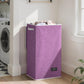 SOLEDI Laundry Hamper with Lid 100L Large & Tall Collapsible Laundry Basket, Clothes Hamper with Bag Removable Easy to Carry, Dirty Hampers for Bedroom, Bathroom, Dorm, College, Purple