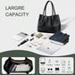 KKXIU Tote Bag for Women Vegan Leather Shoulder Purse Large Capacity Travel Bag