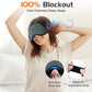 Bluetooth Sleep Mask, 2 in 1 Bamboo Cotton 3D Sleeping Headphones for Side Sleepers Sleep Mask with Timming Setting, Blackout Eye Mask for Sleeping Travel Meditation Men Women