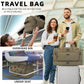 ZOMFELT Duffle Bag for travel, 40L Canvas Travel Duffel Bags for Men Women, Water Resistant Overnight Weekender Bag with Toiletry Bag & Shoe Compartment, Carry on Luggage Bag for Travel, Gym, Green - Roamly