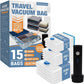 Travel Vacuum Storage Bags with Electric Pump, 15 Combo Travel Packing Bags for Luggage and Suitcase, Carry-on Size Compression Space Saver for Clothes and Clothing