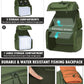 HAMBOLY Fishing Backpack with Tackle Boxes, 50L Fishing Tackle Bag with Cooler & Rod Holders, Waterproof Tackle Bag for Men