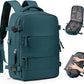 Vacuum Backpack Travel Laptop Backpacks For Women Men Carry On Backpack With Vacuum Compression Bags Seal Packing Personal Item Travel Bag Vacpack Backpacks Without Pump Peacock Blue - Roamly