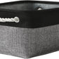 TheWarmHome Storage Basket for Organizing - 1 Pack 14x10x6.7 inch Collapsible Storage Bins for Shelves, Dog Toy Bin for Closet Organizer laundry Gift Cloth Nursery (Grey & Black)