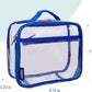 Wildkin Kids Insulated Lunch Box – Durable and Reusable for School & Travel - Clear w/Blue Trim