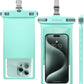 wellhouse Waterproof Phone Pouch, Waterproof Phone Case for iPhone 16 15 14 13 12 Pro Max XS Samsung, IPX8 3D Cellphone Dry Bag Beach Essentials (1 Pack - Crystal Green8.0, 8 inch)