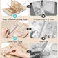 Vlando Travel Jewelry Organizer Case, Foldable Jewelry Bags Jewelry Storage Book Ring Binder with Clear Zipper Velvet Pouch Bag for Travel Essentials,Rings,Necklace,Earrings,Bracelets-Blue