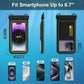 Waterproof Phone Pouch Floating, IP68 Waterproof Phone Case for iPhone 16 Pro 15 14 13 12 11 Pro Max Samsung Google, Dry Bag with Adjustable Lanyard, Up to 6.7'' Black
