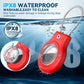Waterproof Airtag Holder,Airtag Case with Secure Lock,Airtags Keychain for Apple Airtag,Anti-Lost Protective Cover Air tag Accessories for GPS Item Finder Tracker Luggage,Bag,Key,Pet,Cat Dog,-Red