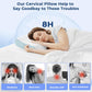 Memory Foam Pillows 2 Pack Neck Pillow - Neck Support Pillow for Pain Relief, Ergonomic Cervical Pillow for Sleeping, Orthopedic Contour Bed Pillow for Side, Back, Stomach Sleepers,Blue