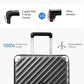LUGGEX Trunk Luggage,KVT Expandable PC Hard Shell Medium Checked 24 Inch Suitcase with Shock - Absorbing Wheels & TSA Lock(EX-Pro,Charcoal Metallic,24 inch,72L - 80L)