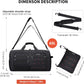 WITZMAN Foldable Duffle Bag for Travel 65L Lightweight Packable Duffel Bag with Shoes Compartment Overnight Bag for Men Women (B697 Black) - Roamly