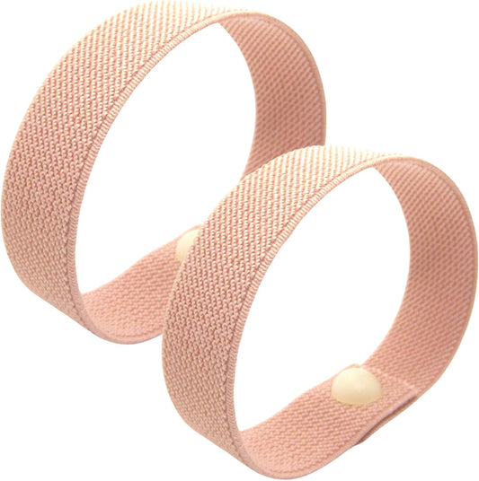 AcuBalance Motion Sickness Bracelets – Comfortable Waterproof Acupressure Band for Natural Nausea Relief, Ideal for Travel (Pair), Pink (Large 8")