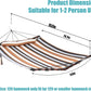 TegerDeger 12FT 2 Person Hammock Large Hammock 450LB Capacity with V Shaped Hardwood Spreader Bar & Nylon Rope for Outside, Patio, Garden, Backyard, Beach, Poolside - Coffee Stripes