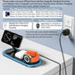 3 in 1 Fast Wireless Charger Stand for iPhone, Foldable Travel Charging Station for Magsafe for iPhone 17/Air/16/15/14/13/12 Series, Apple Watch Series, AirPods pro/2/3/4, Gifts for Women Men (Blue)