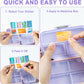 Travel Pill Organizer Box with Medicine Labels, 7 Compartments Portable Pill Case, Daily Medication Organizer Storage Pill Container for Pocket Pharmacy(Purple, L)
