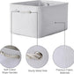 TheWarmHome Storage Basket for Gifts Empty - Large 3 Pack 15.7x11.8x8.2 inch Storage Basket for Organizing with Handles, Canves Storage Bins for Organizer Closet Toy Cubes Gift (White)
