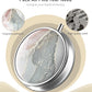 Pill Box, 3 Compartment Portable Travel Medicine Box with Mirror, Compact and Cute, Fits in Purse and Pocket, Medicine and Vitamin Organizer (Grey Pink Marble)
