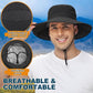 ZOORON Sun Hat for Men Women Fishing Hat with Neck Flap Wide Brim Bucket Hat UV Protection for Beach Camping Hiking