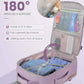 LOVEVOOK Travel Backpack for Women & Men 40L,Airline Approved Carry On Backpack Travel Essentials,TSA Carry on Luggage,Waterproof Personal Item Travel Bag,Suitcase with 3 Packing Cubes,Light purple