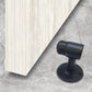 QCAA Solid Brass Door Stop, 3" Height, Matte Black, 1 Pack, Made in Taiwan