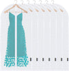 BALEINE 48'' Translucent Garment Bags, 6 Packs PEVA Dress Bag for Closet Clothes Dresses Suit Coats Storage (White, 6PK)