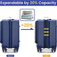 3 Piece Luggage Set 16 Inch Carry On with Front Opening, Expandable PC Hardshell Suitcase with 14" Cosmetic Case & Handbag, Lightweight Underseat Rolling Luggage with TSA Lock & PVC Cover