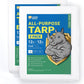 GUARD SHIELD Tarp White 12x12 Feet Multi Purpose Waterproof Poly Tarp Cover 5mil (2-Pack)