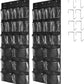 2 Pack Extra Large Hanging Over Door Shoe Organizers,closet shoe organizer shoe rack organizer shoe storage,12+6 Crytal Pockets,8Hooks,black (59"x 21.6")