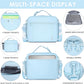 NOL Kids Lunch Bag - Kids 3+ Reusable Insulated Lunch Box with Zipper Closure Buckle Handle Adjustable Long Shoulder Strap, Easy-Clean Waterproof Fabric, Children Lunch Tote Bag for School -Light blue