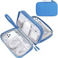 FYY Electronic Organizer, Large Travel Cable Organizer Bag Pouch Electronic Accessories Carry Case Portable Waterproof Double Layers All-in-One Storage Bag for Cable, Cord, Charger, Phone, Cyan