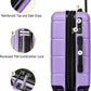 KYME Hardside Expandable Carry On Luggage 22x14x9 Airline Approved with TSA Lock Hardshell Carry On Suitcase with Wheels Small Travel Rolling 20 Inch Luggage with Cup Holder for Women Lt Purple