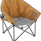 ARROWHEAD OUTDOOR Oversized Heavy-Duty Club Folding Camping Chair with Pocket, Cup Holder, Portable, Padded, Moon, Round, Saucer, Supports 330lbs, Carrying Bag