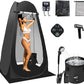 Pop Up Shower Tent for Camping, Portable Outdoor Privacy Shower Tent with 6000mAh Rechargeable Shower