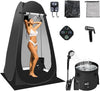 Pop Up Shower Tent for Camping, Portable Outdoor Privacy Shower Tent with 6000mAh Rechargeable Shower