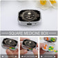 Metal 2 Compartment Pill Organizer Travel Friendly Portable Compact Pill Box Cute Pill Case,for Pocket Wallets Daily Portable Medicine Vitamin Tablet Storage (Skull)